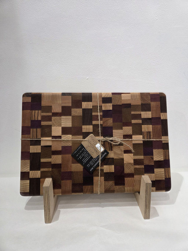 Mixed Hardwood Chaos Pattern End Grain Wooden Chopping Board - AH-024