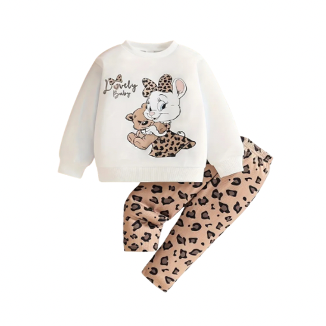 2-delige set broek met trui kat 