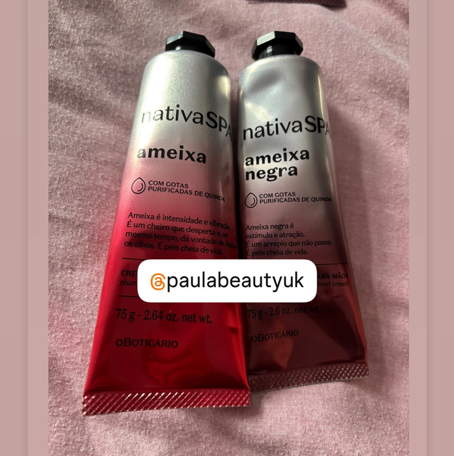 Kit Nativa Spa - creme de mãos - ameixa e ameixa negra 75g