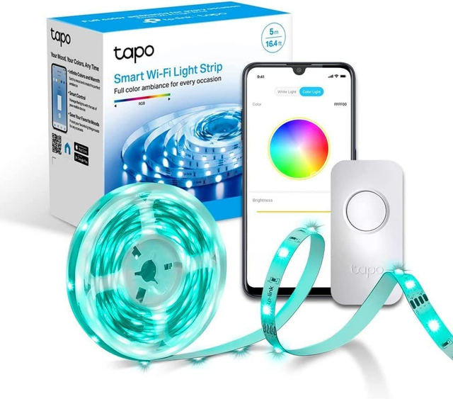 TP-Link Tapo L900-5, Ruban LED WiFi RGB 5m, Chambre Multicolore,led Haute luminosité et Durable, Commande vocale Alexa et Google Home, appli Tapo