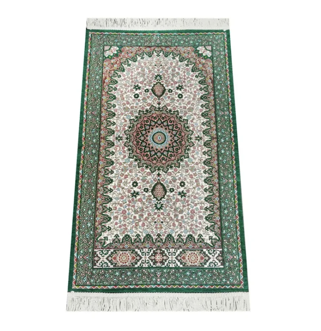 Authentiek Groen Gebedskleed van Chenille – luxe &amp; Comfortabel