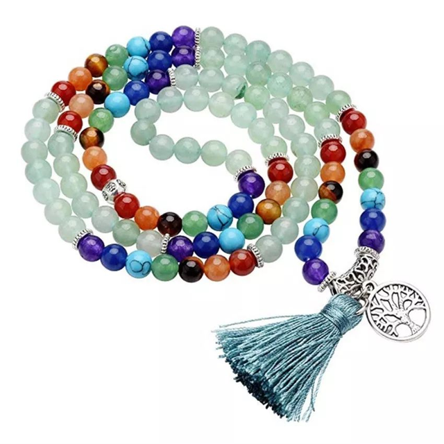 Mala Levensboom Aventurien Chakra Edelsteen | Armband | Ketting - Sparkolia