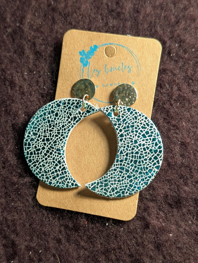 Boucles d'oreilles Lunae turquoise lu001