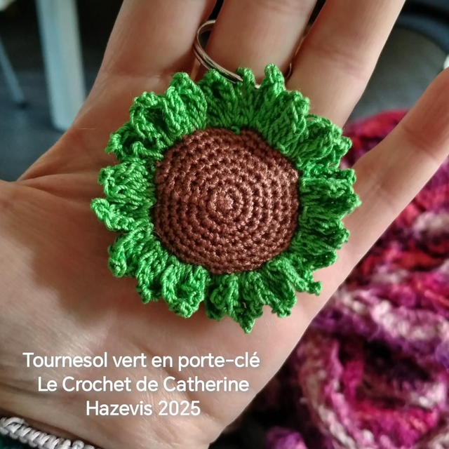 2025 Tournesol vert en porte-clé 