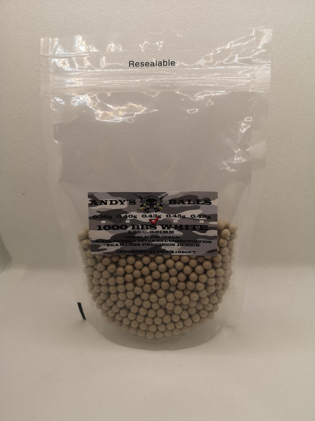 0.43g ivory airsoft bbs bag of 1000