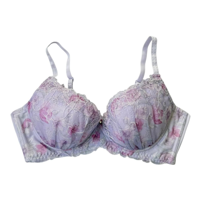 Purple Embroidered Japanese Bra UK 38C 