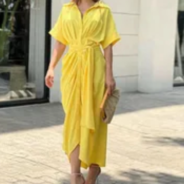 Robe-chemise Jaune