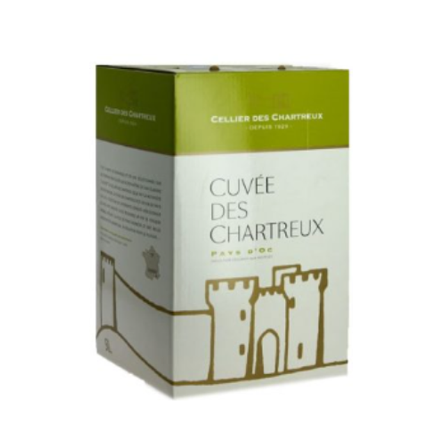 IGP GARD - CHARDONNAY - CELLIER DES CHARTREUX BLC BAG 10 L / 13%
