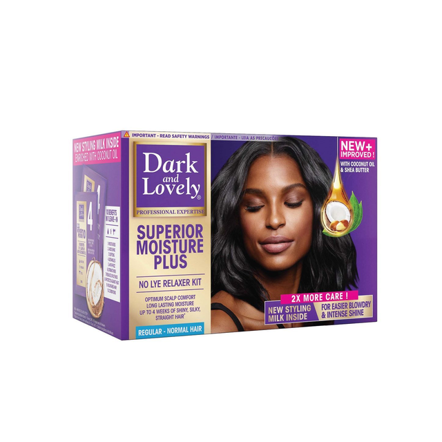  Dark and Lovely Superior Moisture Plus No Lye Relaxer Kit Regular