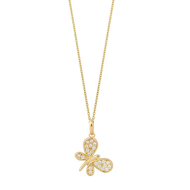 Collier Papillon zircon