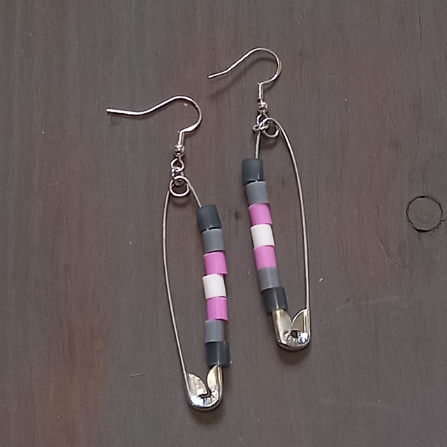 Demi-girl Safety Pin Earrings