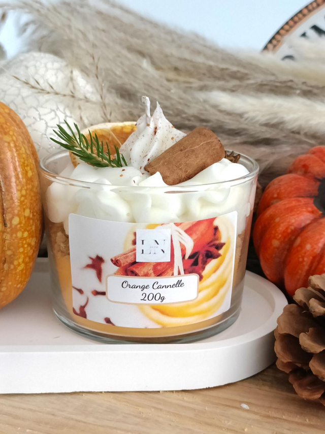 Bougie gourmande orange cannelle 