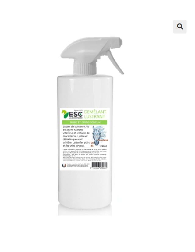 DEMELANT-LUSTRANT – Soin robe et crinière cheval – Enrichi en vitamine B et huile d’onagre
