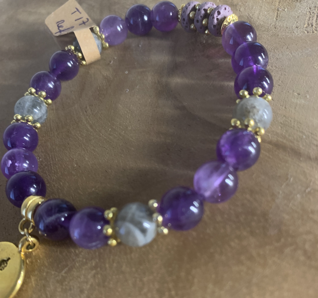 R 366 Améthyste &amp; Labradorite 