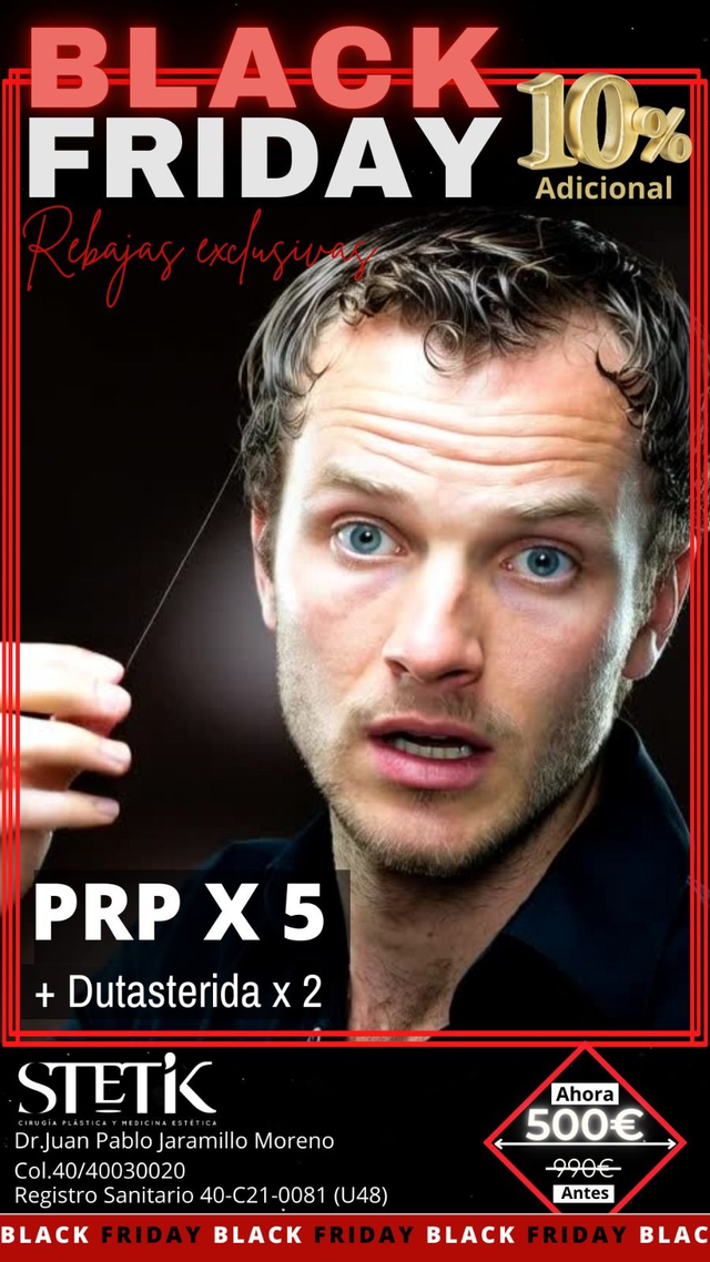 Promo PRP  + Dutasterida (1 Pago)