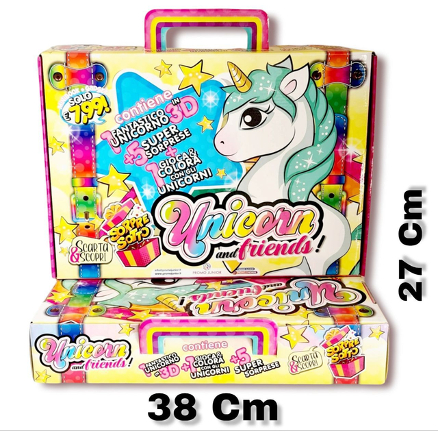 VALIGETTA GIOCA E COLORA UNICORNO