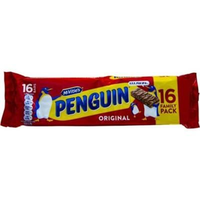  MCVITIES PENGUIN MILK CHOC BARS 14pk