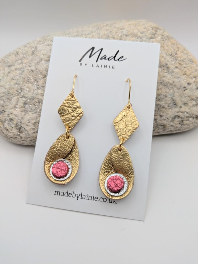 Sculptural Jewel Drop Earrings