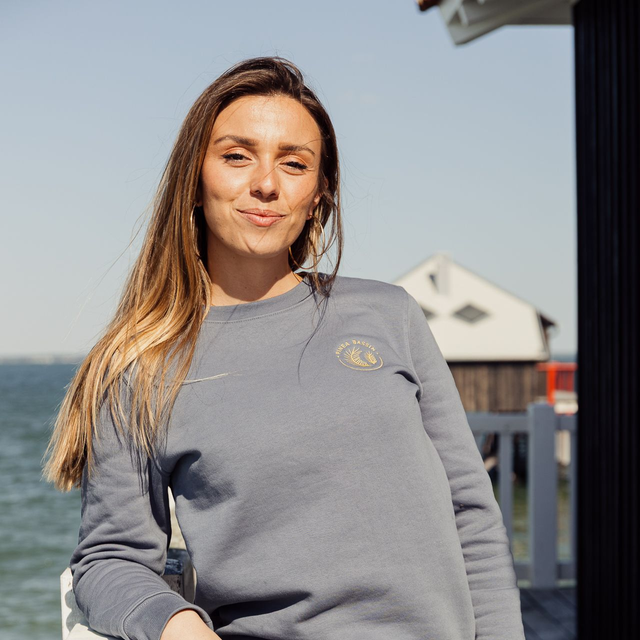 SWEAT-SHIRT BLEU GRIS