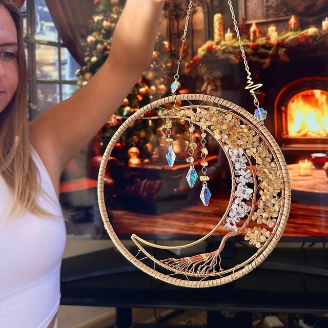 Attrape soleil en cristal de citrine 