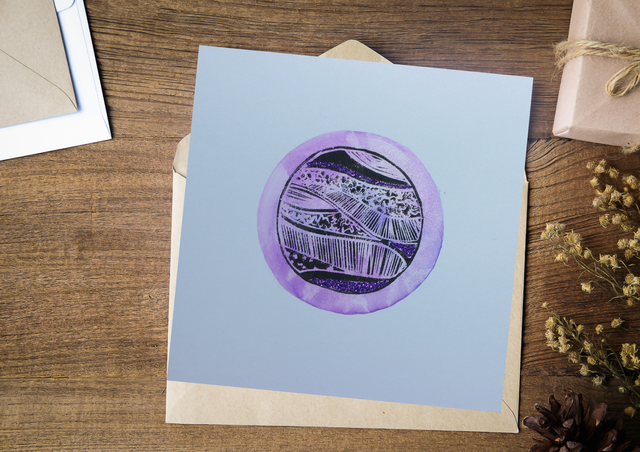 Carte sphère  violette