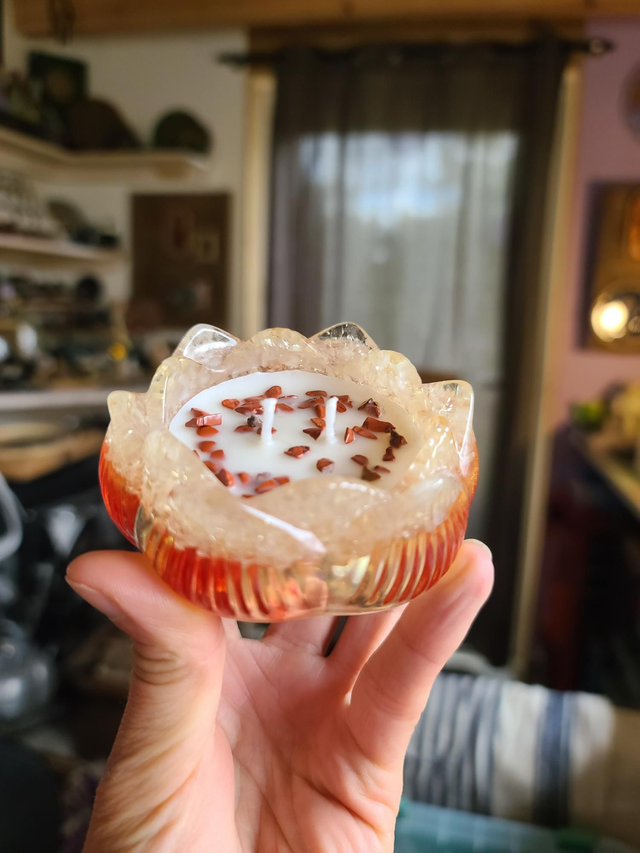 Bougie fleur de lotus Ancrage