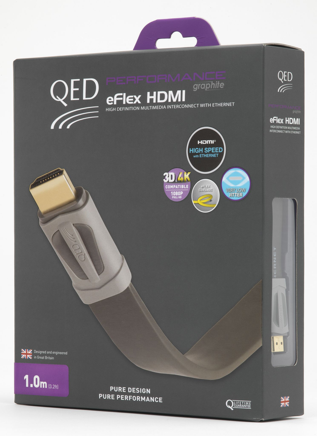 QED HDMI eFlex Performance 3,0 Meter - High Speed - 3d, 4k, low Jitter