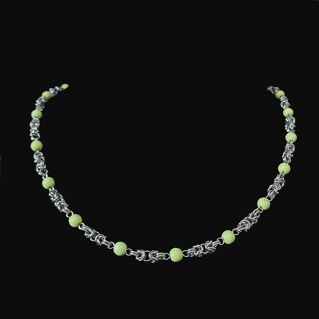 Naszyjnik Byzantine Chain z Koralikami