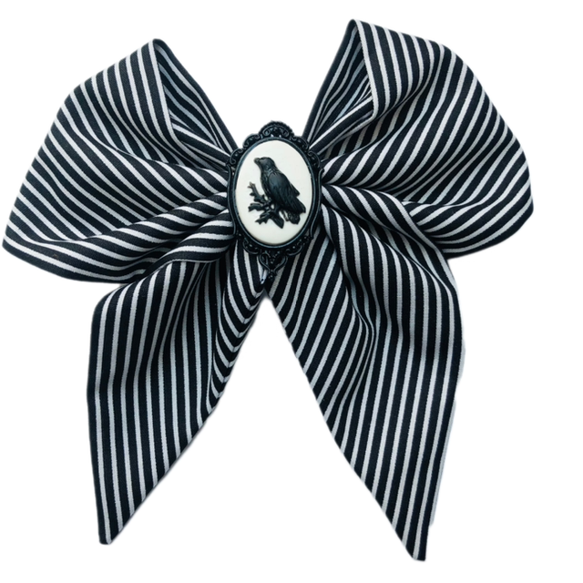 Barrette noeud - Corbeau Victorien 