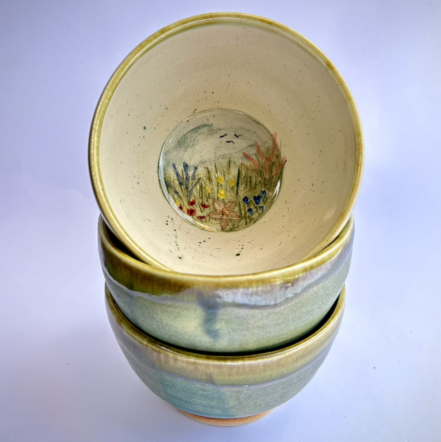 Wild flowers cereal/soup bowl