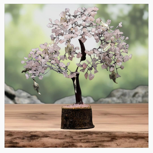 "Quartz rose Ganesh" - Arbre du bonheur 300 pcs