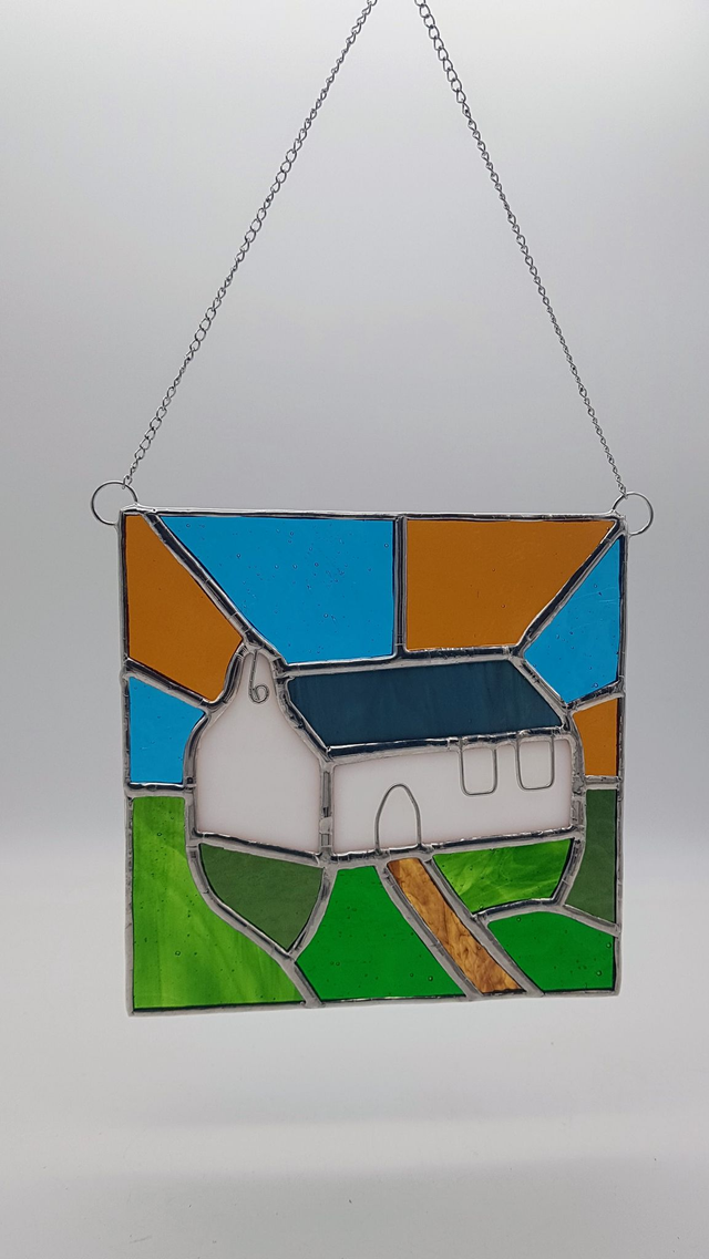 Church of the Holy Cross, Mwnt Stained Glass Hanging Panel