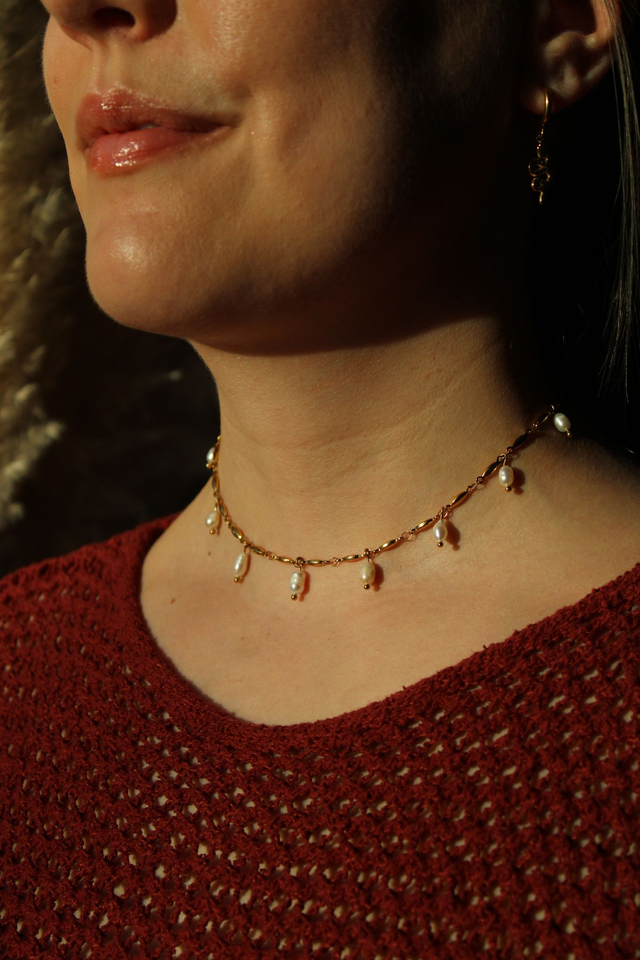Bijou 2 en 1 perles - grain de riz 