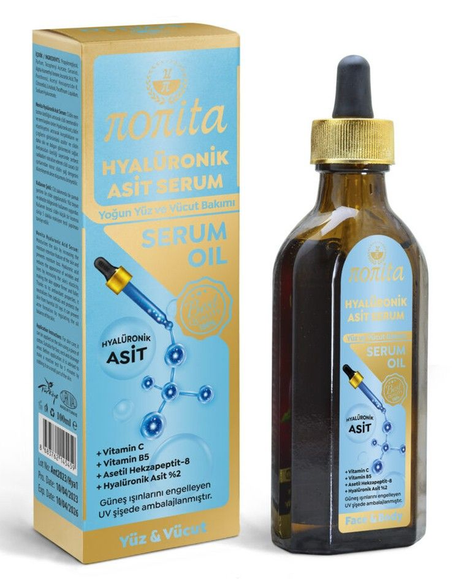 NONITA 100ml Serum Ujędrniające Olejek z KWASEM HIALURONOWYM do Twarzy i Ciała