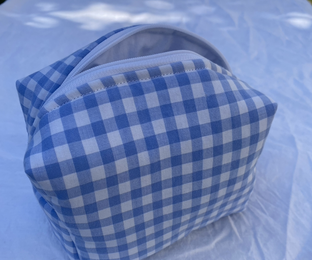 Petite trousse - vichy bleu