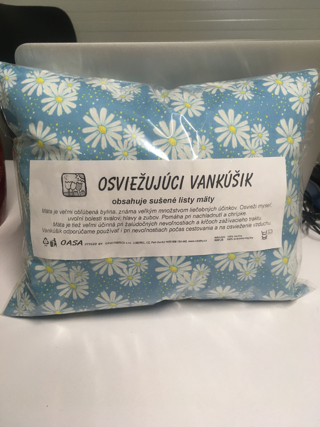 Bylinný vankúš s mätovými listam