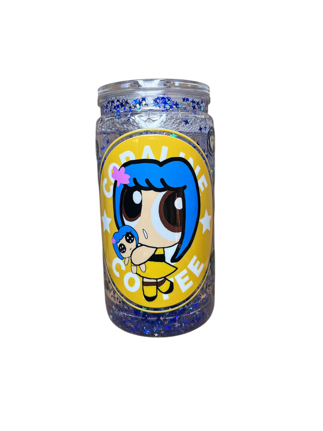 CANETTE BOULE A NEIGE    poupée bleue