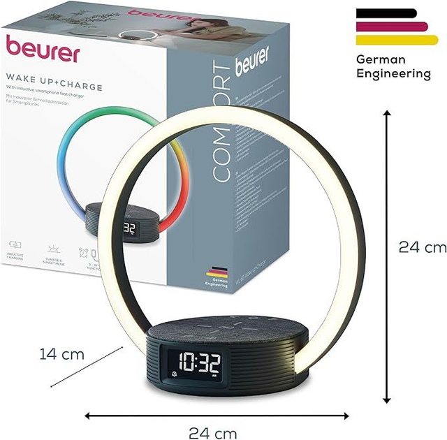 Beurer Réveil lumineux - Wake up + Charge WL 65