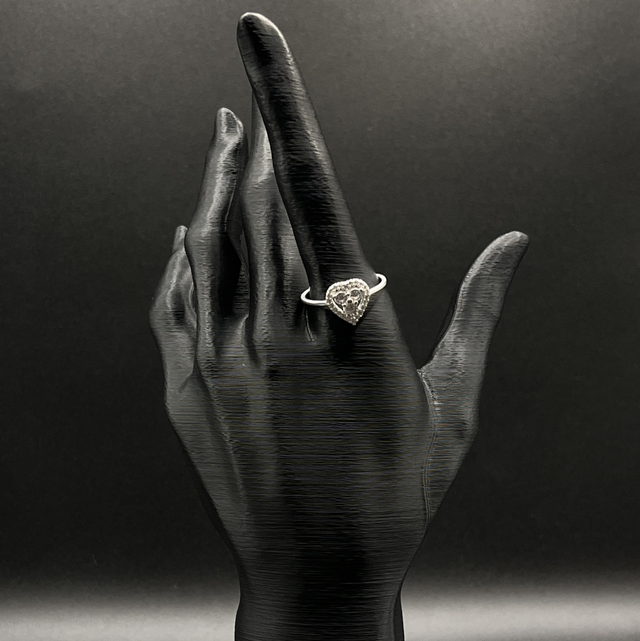 Anel coração zircônia 