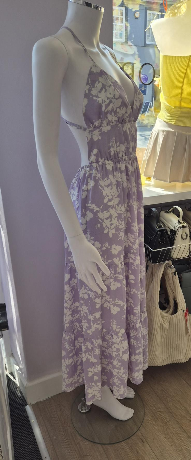 Lilac Floral Maxi Dress