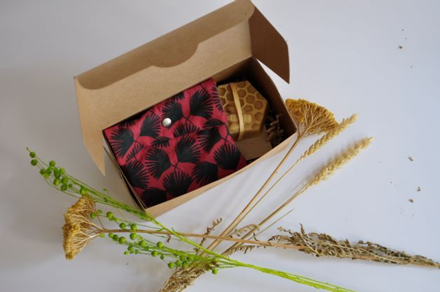 Coffret Etui pour savon et savon Lait&amp;Miel 