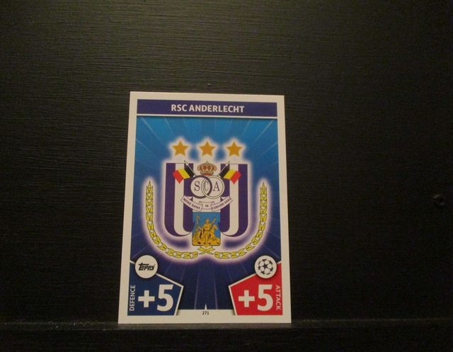 RSC Anderlecht - UEFA Champions League Match Attax 2017/18 Original Trading Card #271