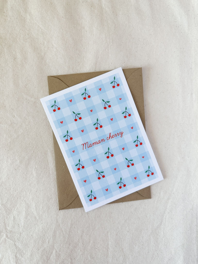 Carte Maman cherry
