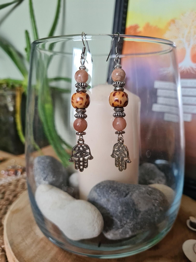 Boucles D'oreilles Pierre de Lune