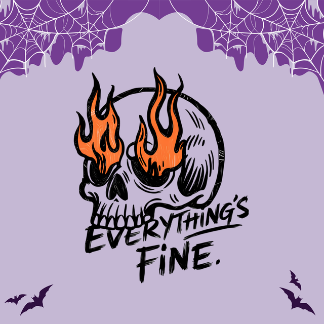 Everythings Fine  | Keyring, Pin or Phone Grip | 233