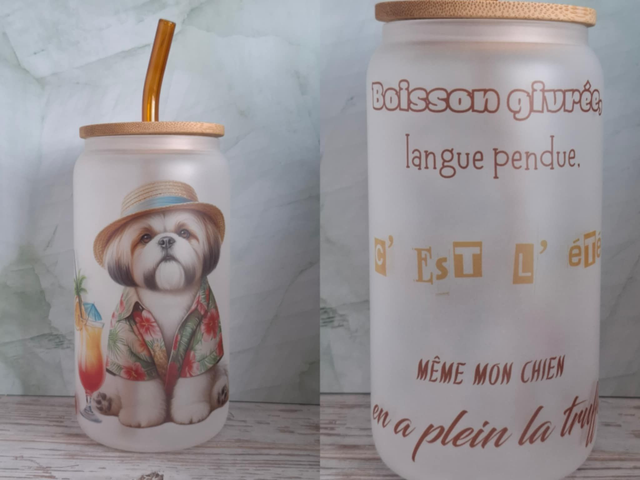 verre givré été langue pendu