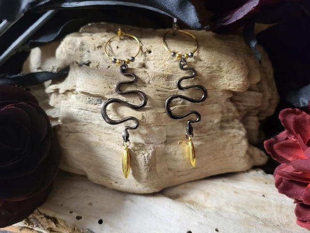 Boucles d'Oreilles "Sibilance Serpentis"