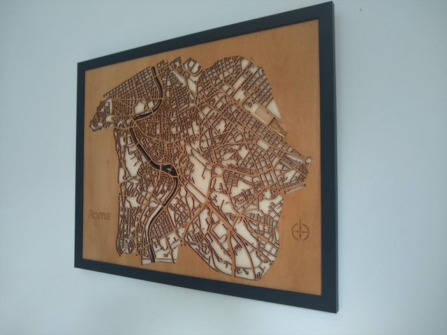 B03 – Carte de Rome 3D – Décoration Murale