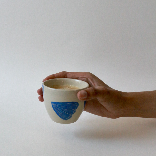 Tasse fleurs bleues