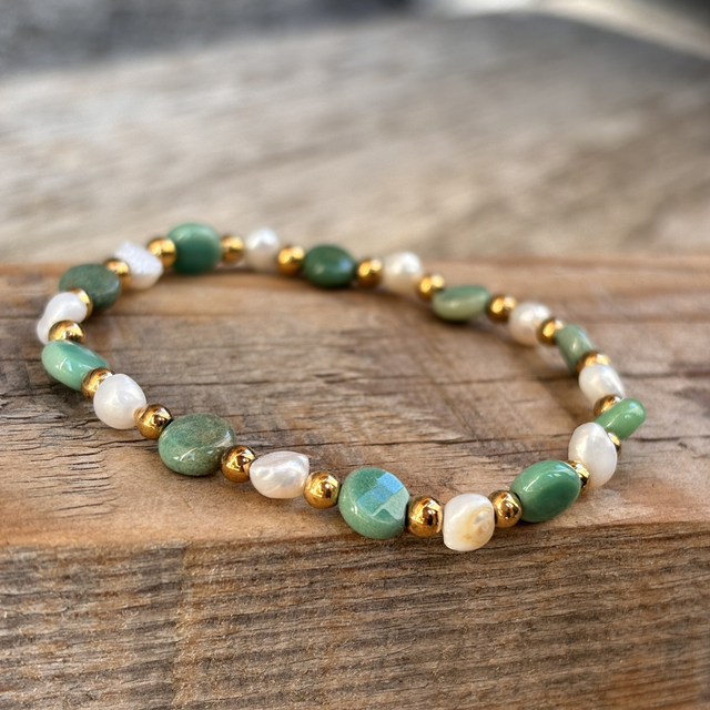 Bracelet Pastille Turquoise Verte 